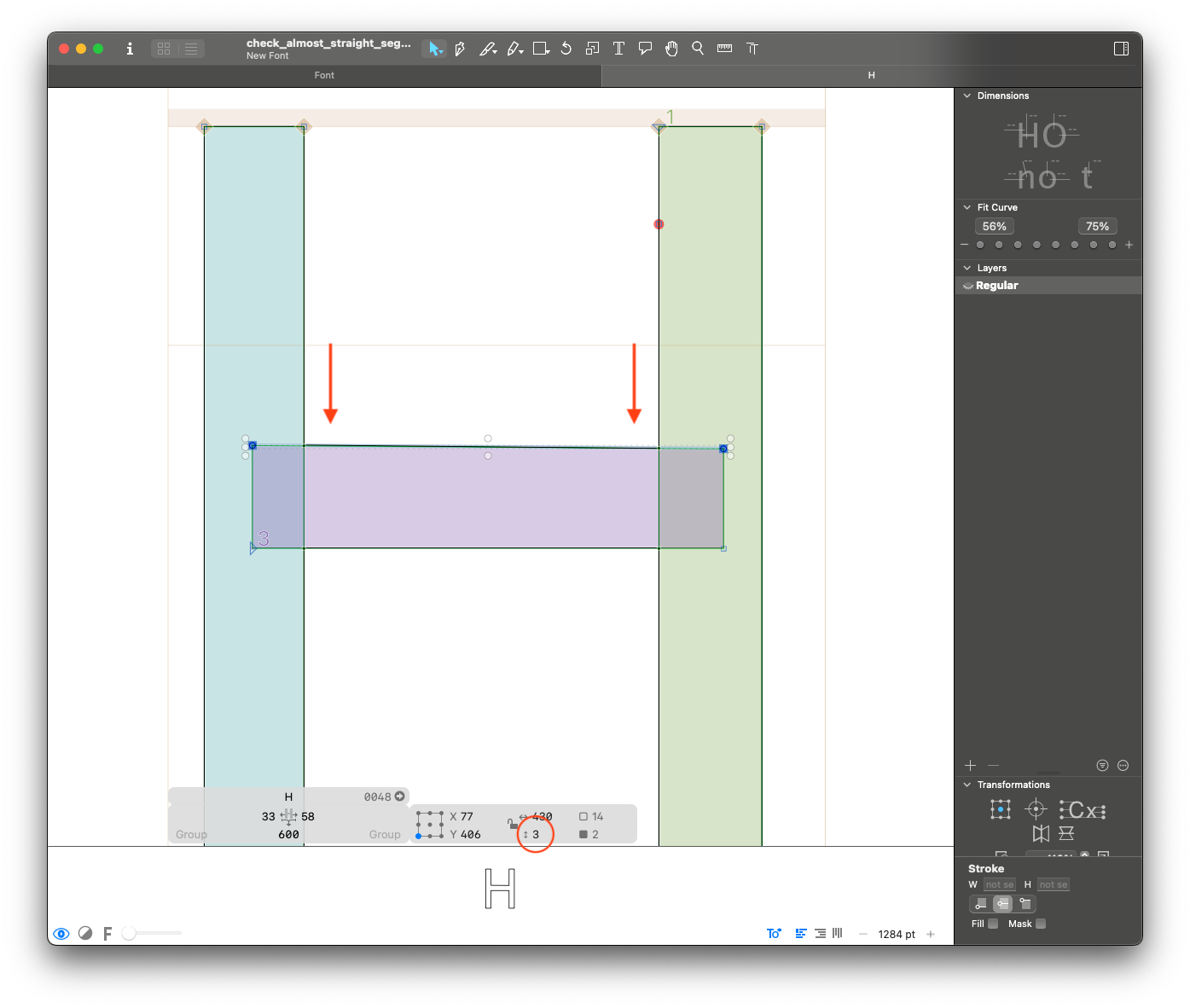 Almost Straight Segments