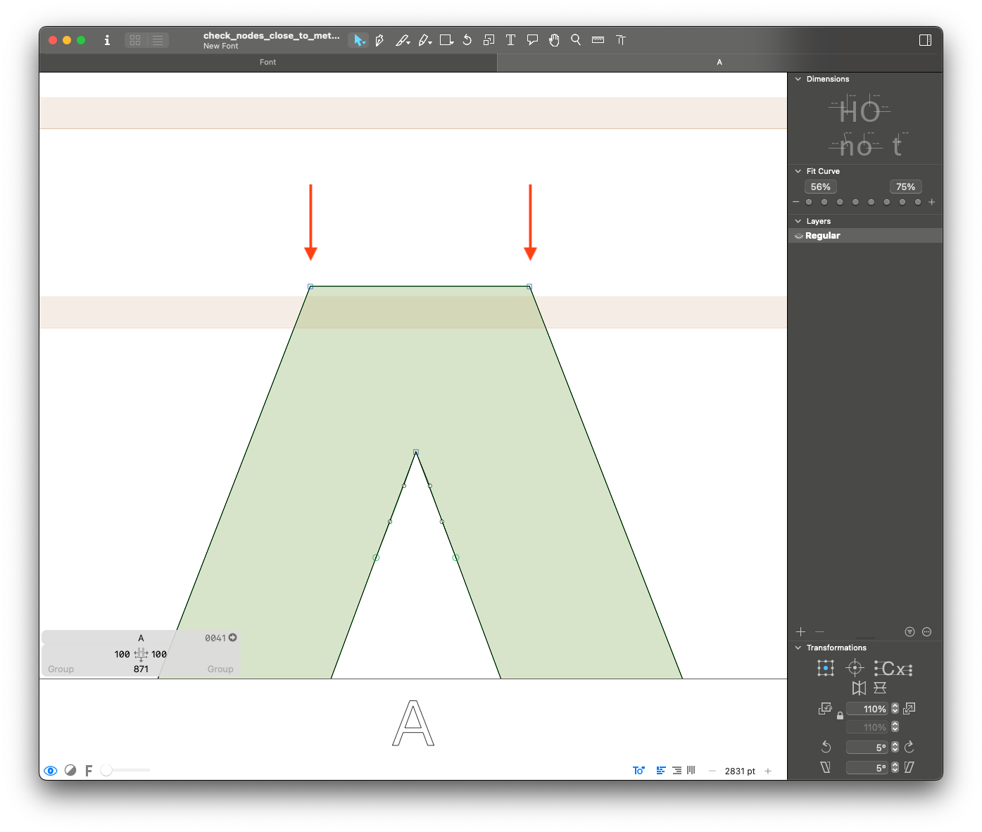 nodes close to metrics