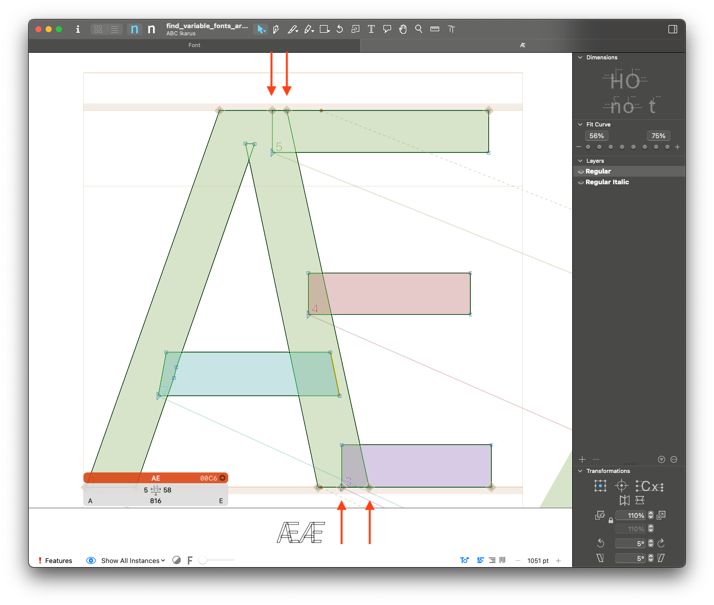 Variable Fonts Artifacts